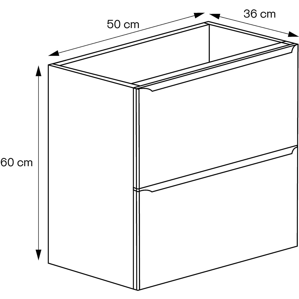 Masca lavoar GOODHOME Imandra, 50 x 36 x 60 cm, alb