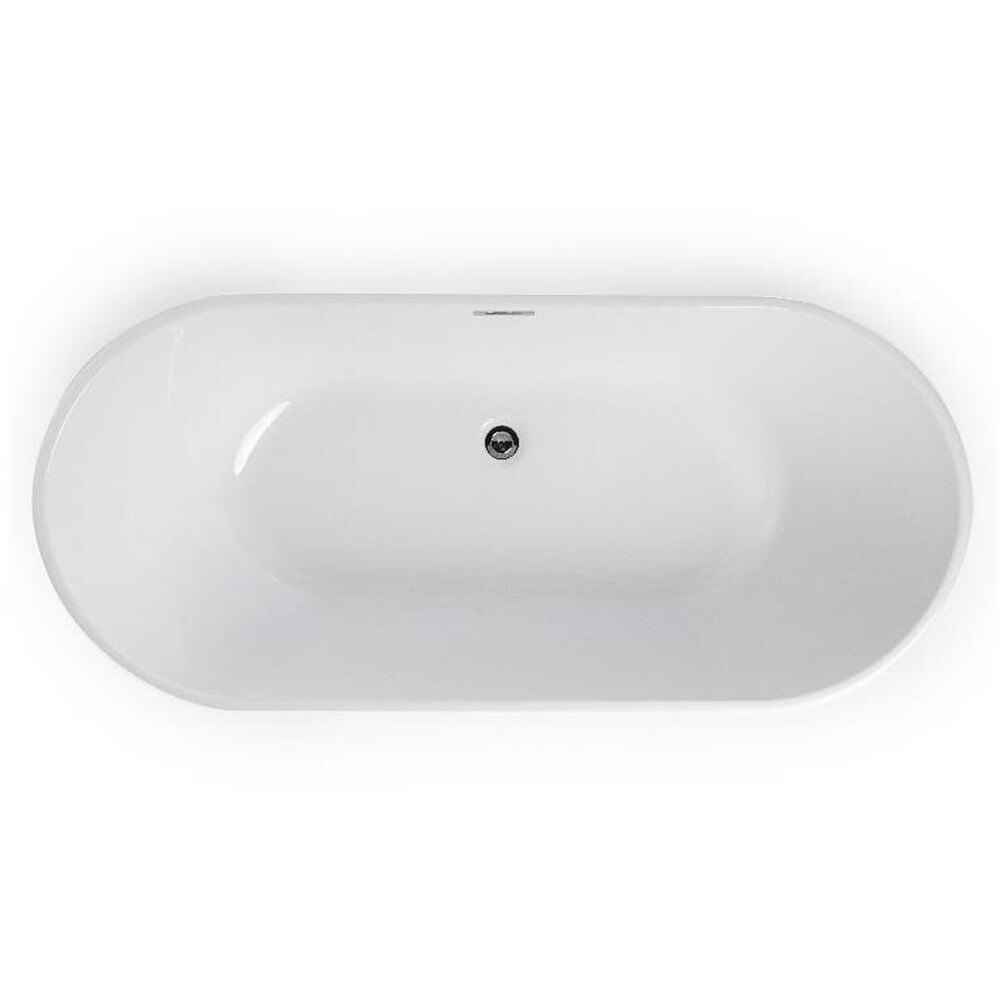 Cada baie freestanding GOODHOME Huron, acril, 168.5 x 75 x 62.5 cm, alb