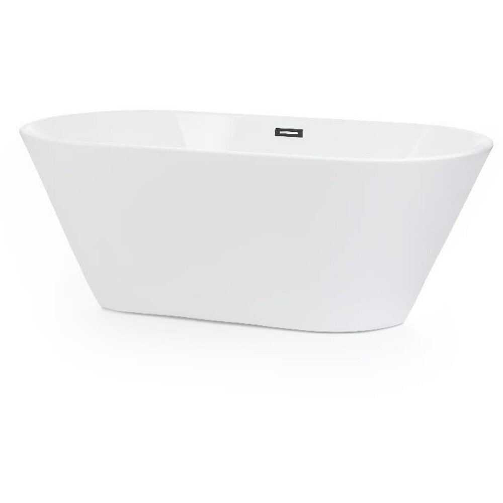 Cada baie freestanding GOODHOME Huron, acril, 168.5 x 75 x 62.5 cm, alb