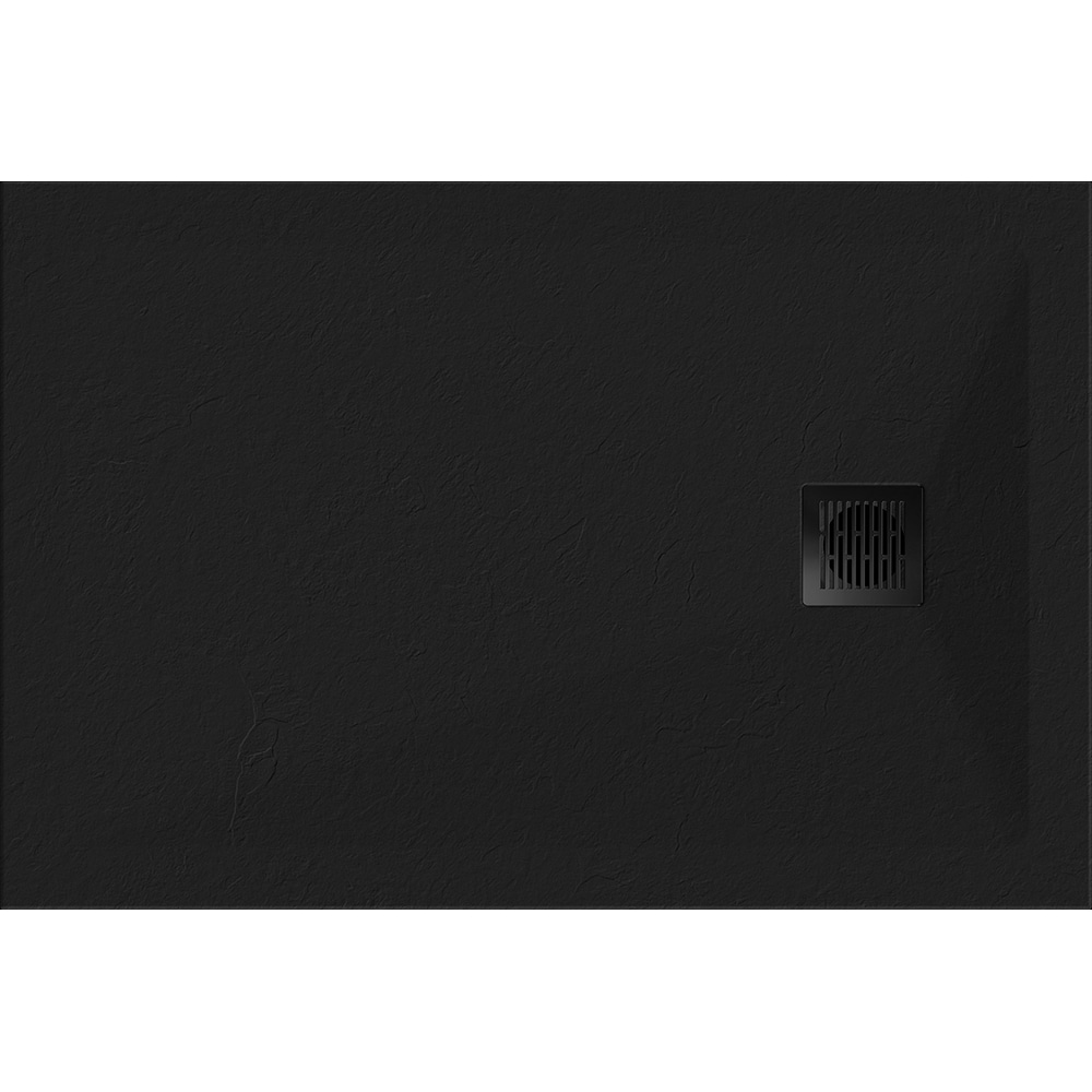 Cadita de dus GOODHOME, 140 x 80 cm, rasina, negru