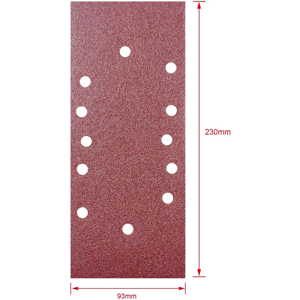 Set foi slefuire perforate MAC ALLISTER, 93 x 230 mm, P80, 5buc