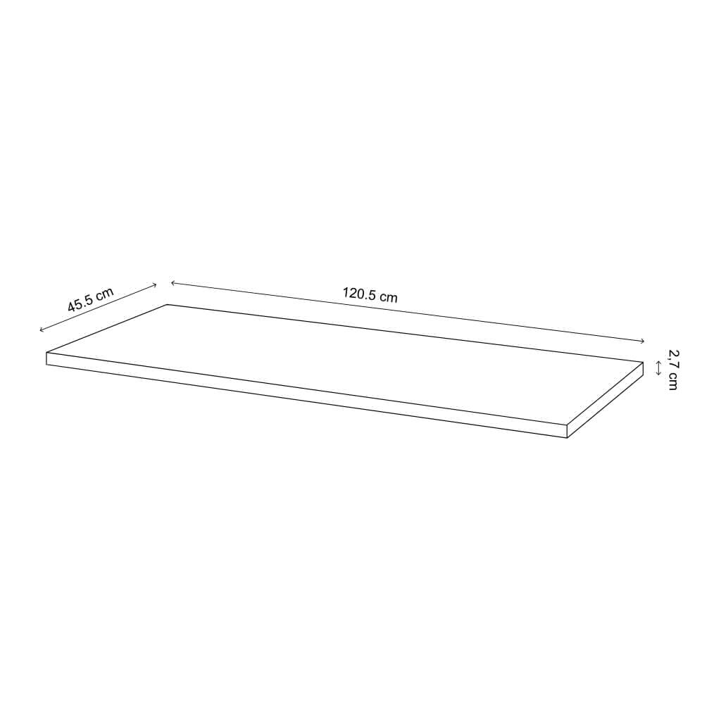 Blat lavoar baie GoodHome Hartland, 120 cm, stejar