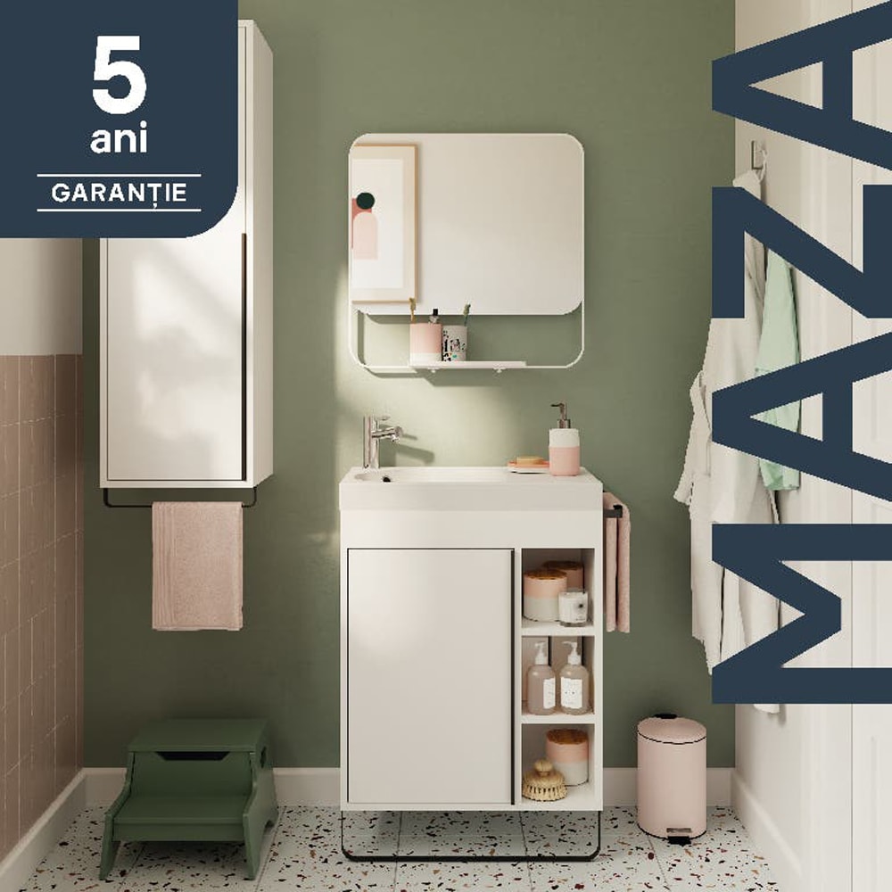 Masca lavoar GOODHOME Maza, 65 x 37.2 x 82 cm, alb