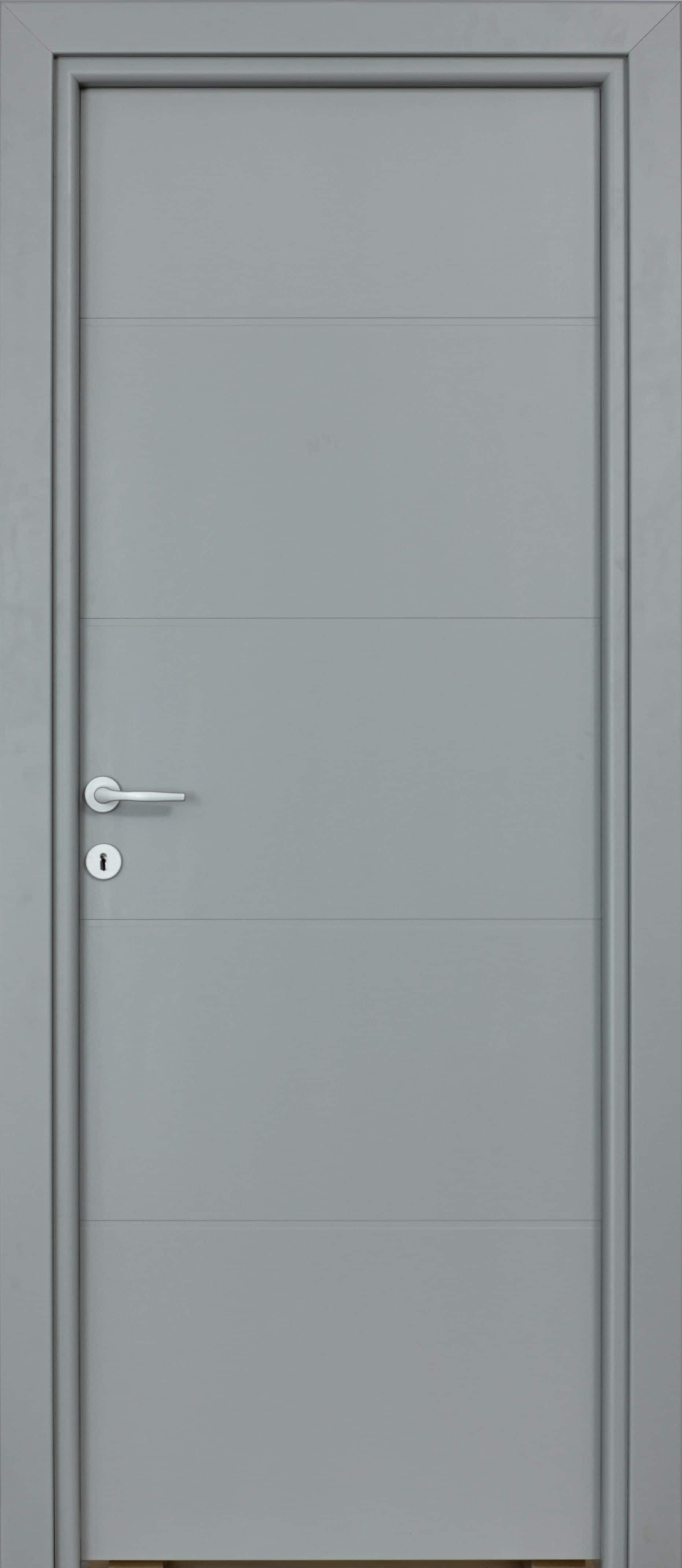 Usa interior Partas, fara geam, reversibila, HDF, 78 x 203 cm, gri