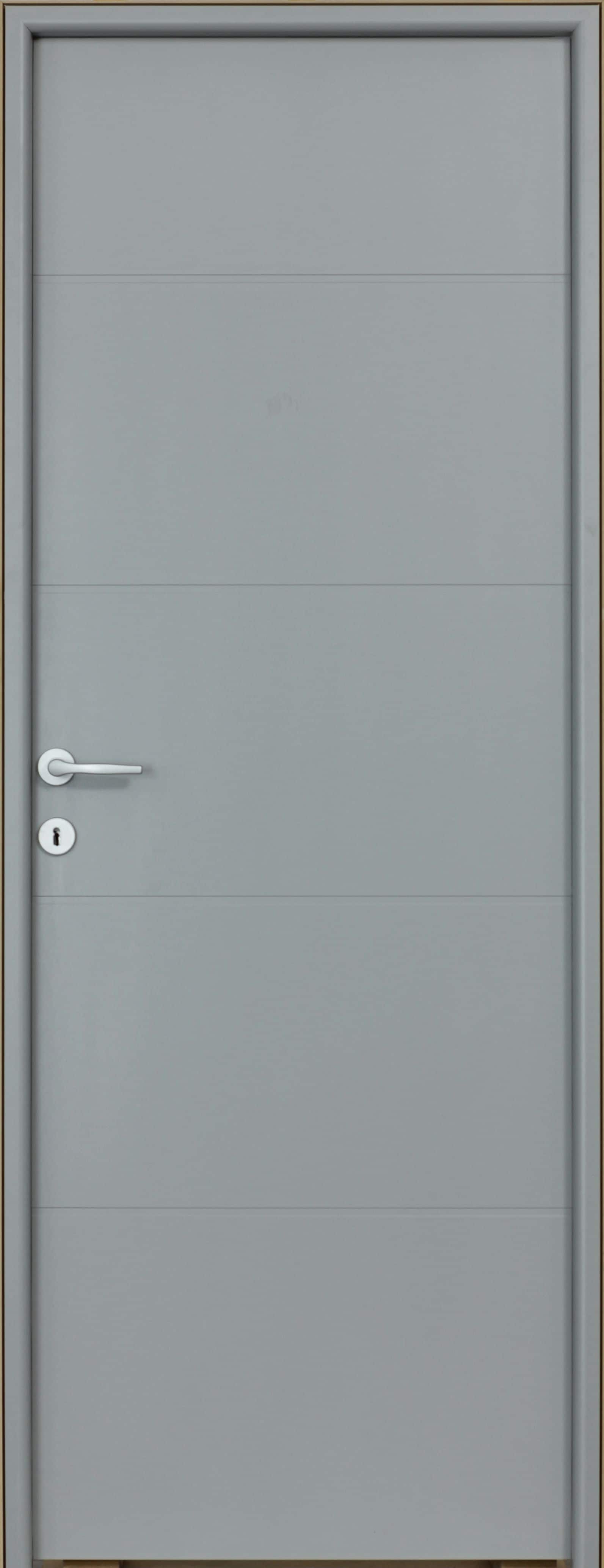 Usa interior Partas, fara geam, reversibila, HDF, 78 x 203 cm, gri