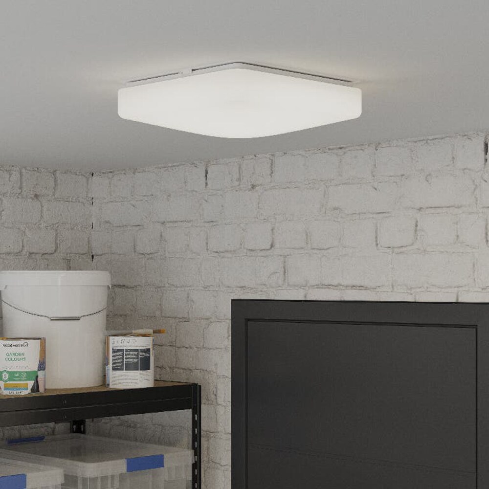 Spot patrat GoodHome, E14, 33 cm, alb