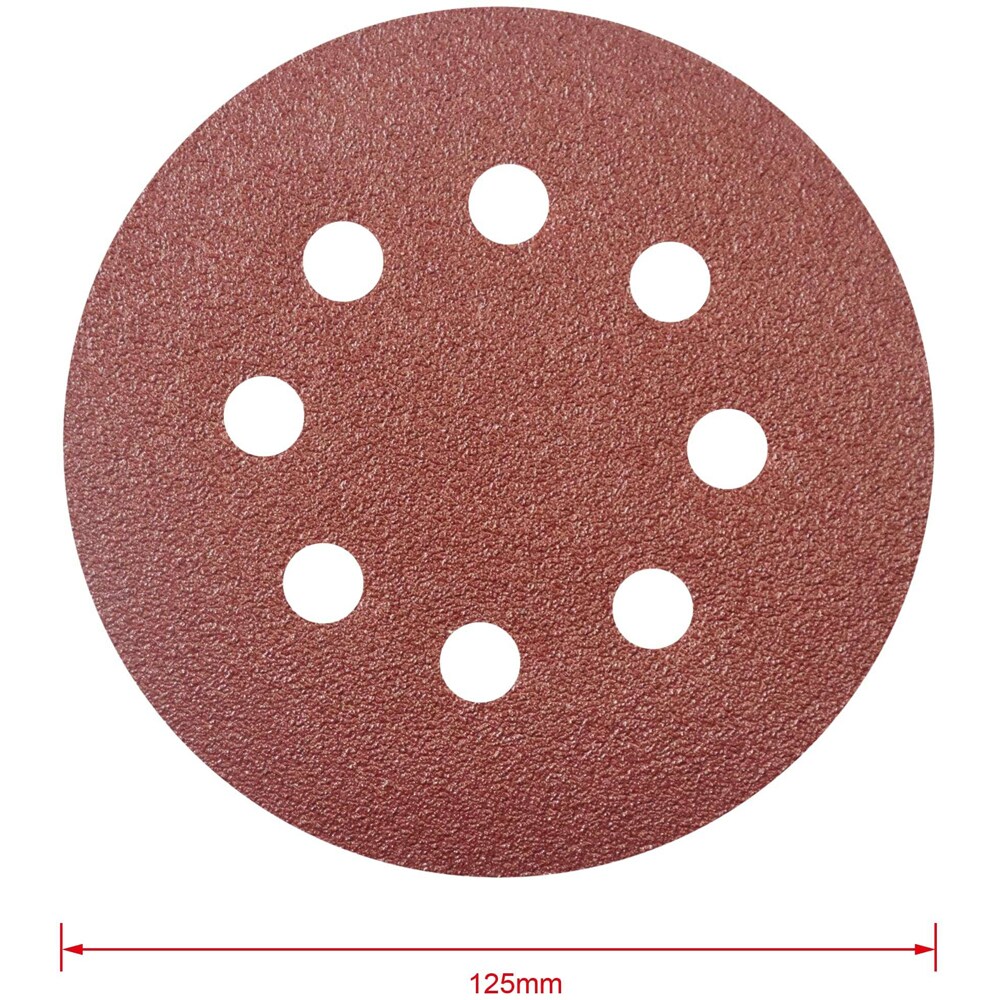 Set foi slefuire perforate MAC ALLISTER, 125 mm, P80, 5buc