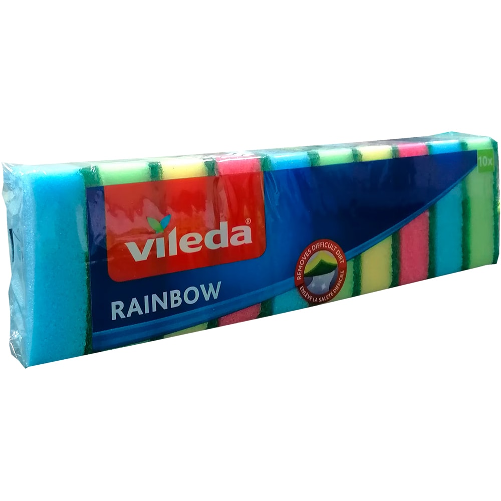 Burete de vase VILEDA Rainbow, 10 bucati