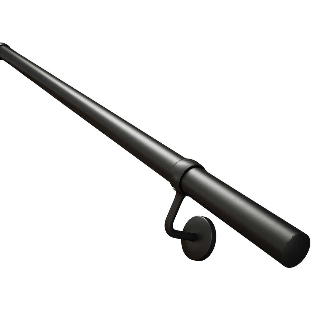 Kit balustrada perete rotunda Fortia, otel, D 40 mm, L 3.6 m, negru