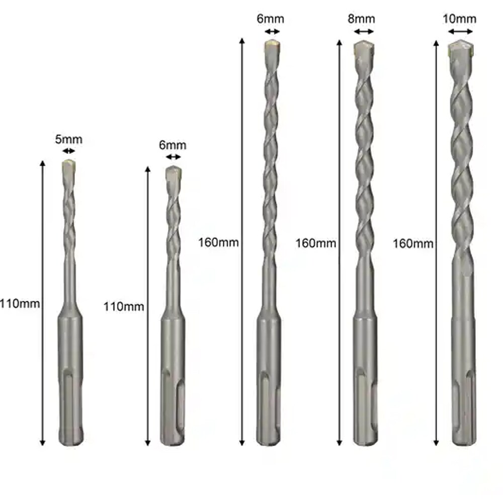 Burghie zidarie SDS Plus MAC ALISTER, otel, argintiu