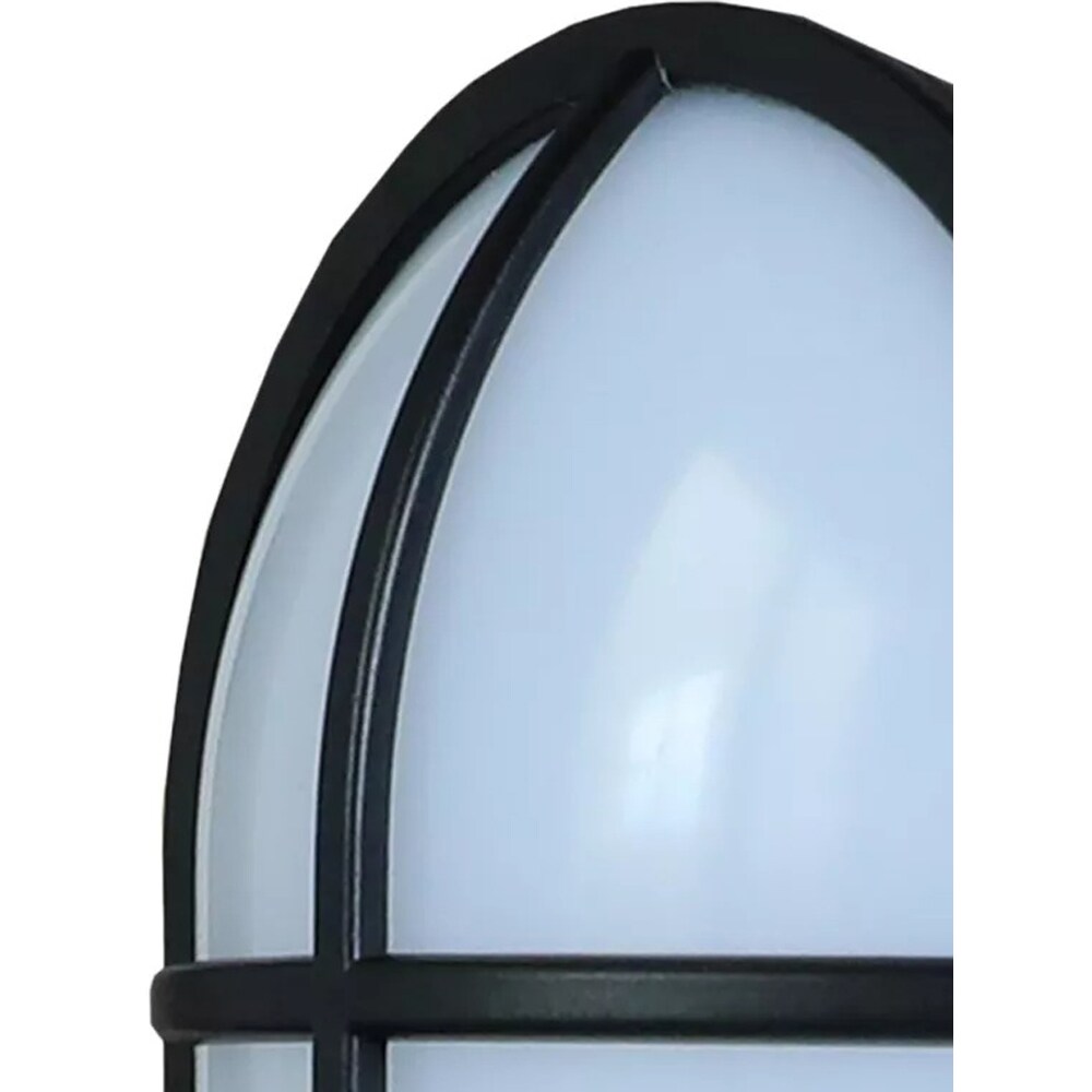 Lampa ovala Bulkhead GoodHome, LED integrat, 16 W, IP44, rezistenta la umiditate, negru