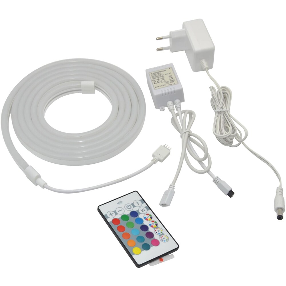 Banda neon RGB GOODHOME Almeida, cu telecomanda, 10W, 2 m