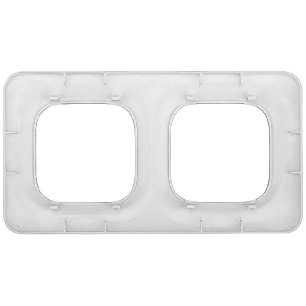 Placa dubla decorativa KENNET JACOBSEN, ABS, argintiu