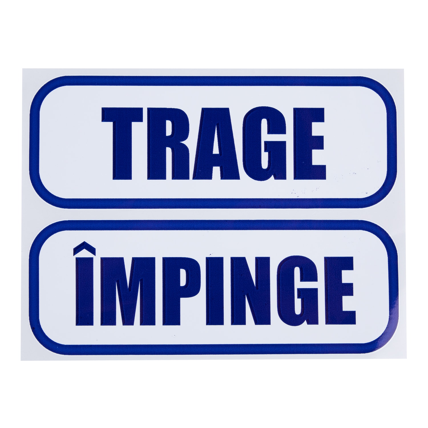 Set indicatoare "Trage - Impinge" Creative Sign, 15 x 15 cm