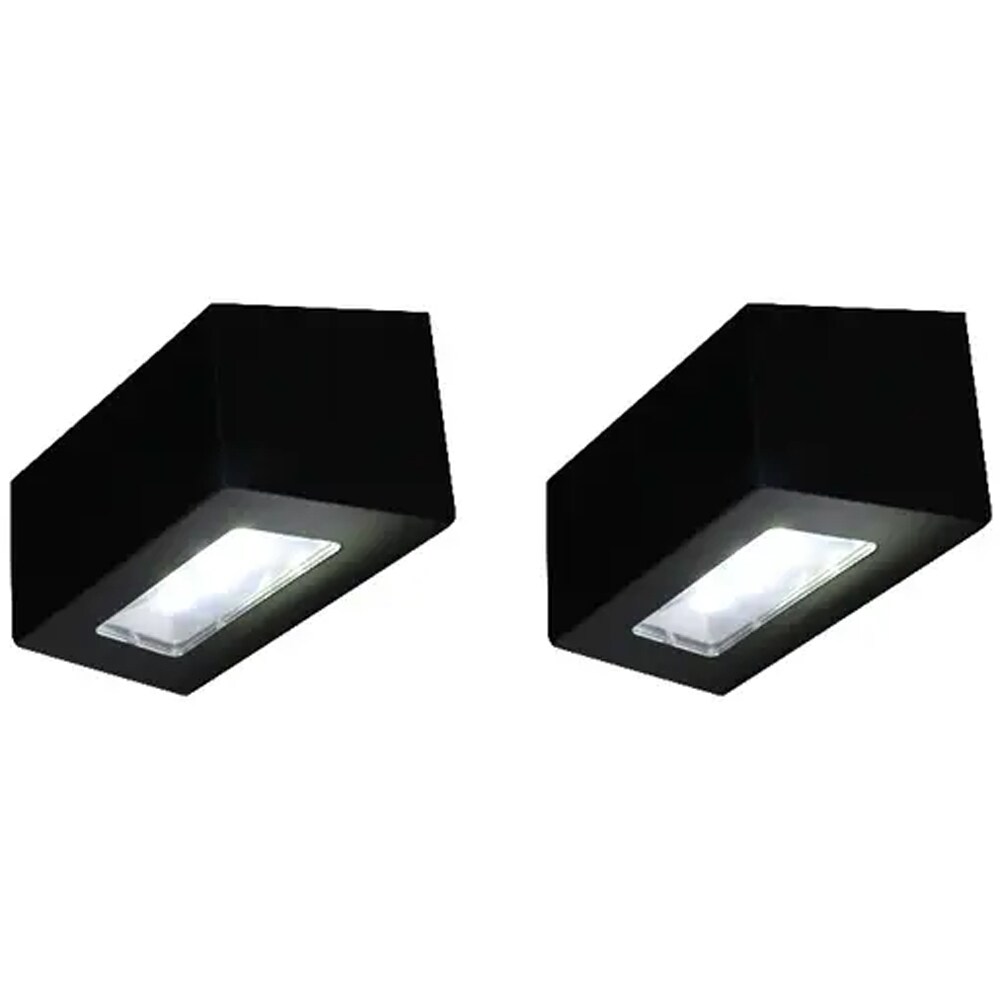 Set 2 aplici solare SITE 101385944, IP44, plastic, negru