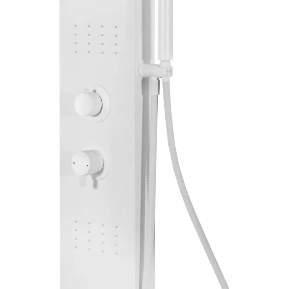 Panel de dus GOODHOME Layra, termostat, hidromasaj, 140 cm, alb mat