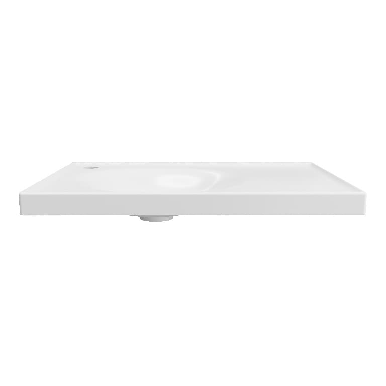 Lavoar baie GOODHOME Kentia, ceramica, 60.6 x 45.2 cm, alb mat