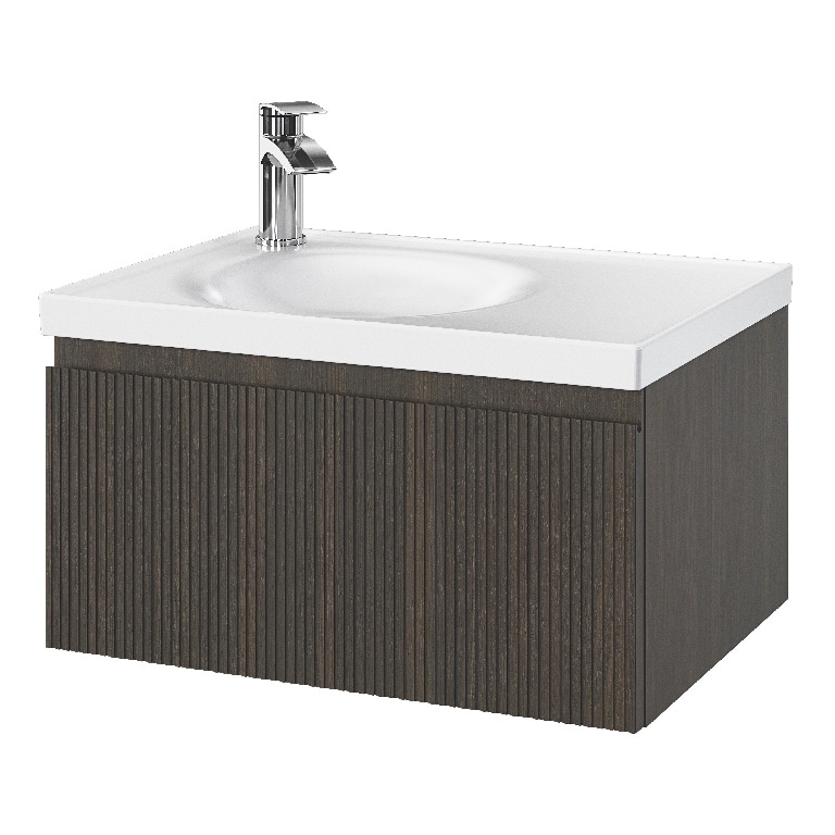 Lavoar baie GOODHOME Kentia, ceramica, 60.6 x 45.2 cm, alb mat