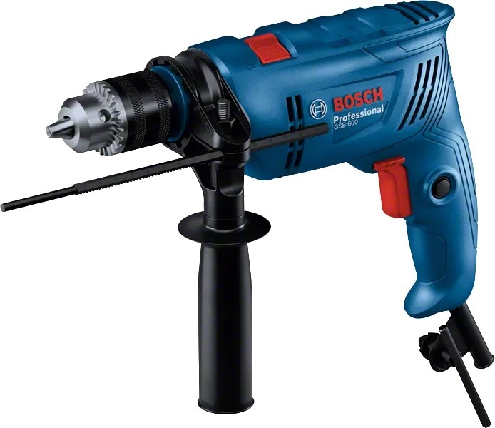 Masina de gaurit cu percutie Bosch Professioanal GBB600, 600W, 3000RPM, mandrina rapida 13mm