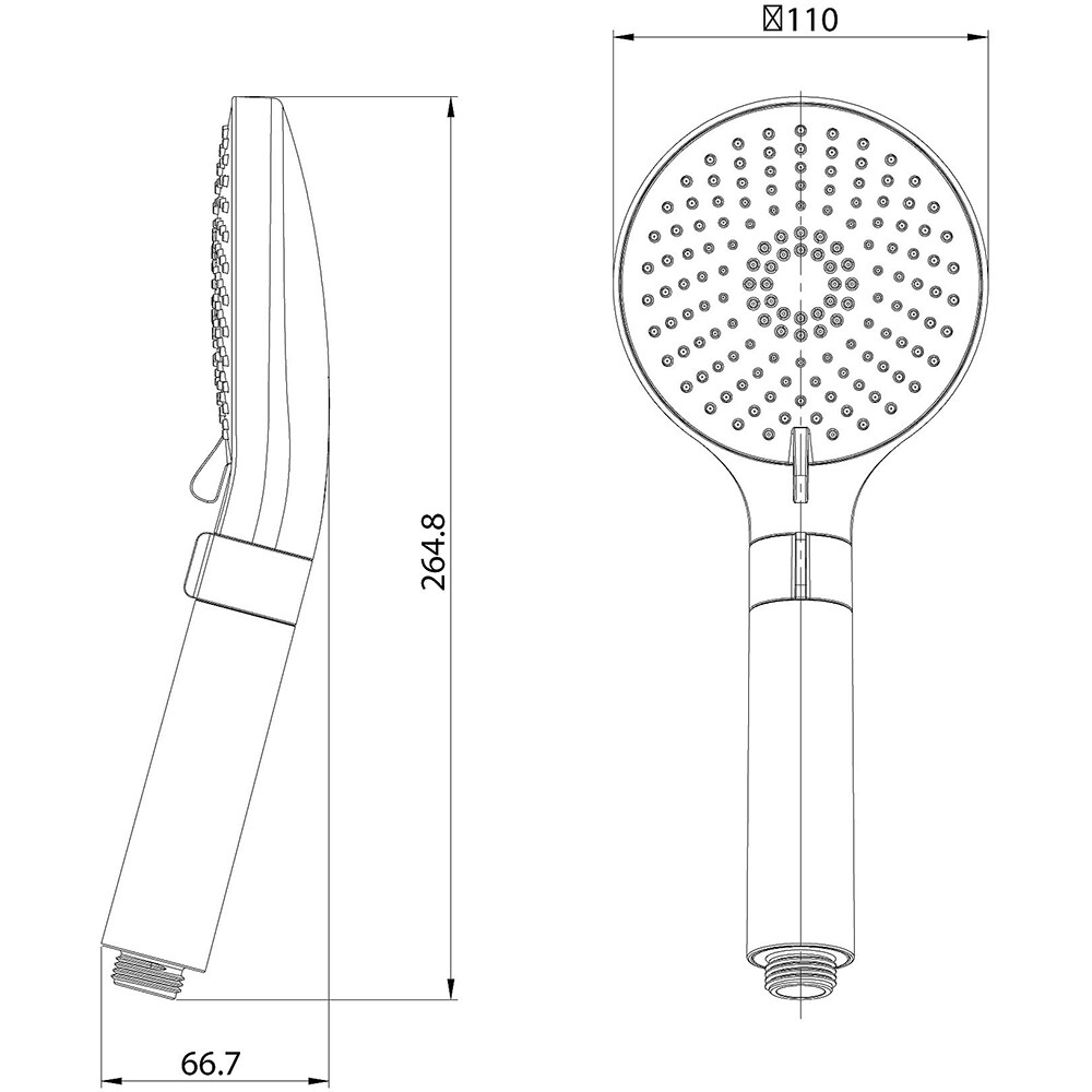 Para dus GOODHOME Amariss, 3 functii, crom