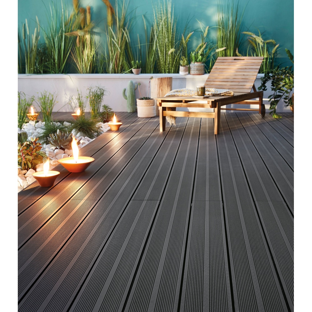 Placa WPC terasa KLIKSTROM Neva, 220 x 14.5 x 2.1 cm, gri antracit