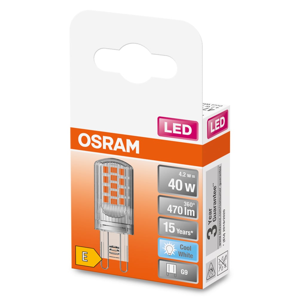 Bec LED OSRAM, alb neutru, 4.2 W, G9, 470lm, 4000K