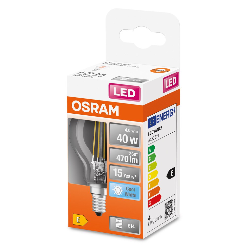 Bec LED OSRAM, E14, 4 W, 470lm, 4000K