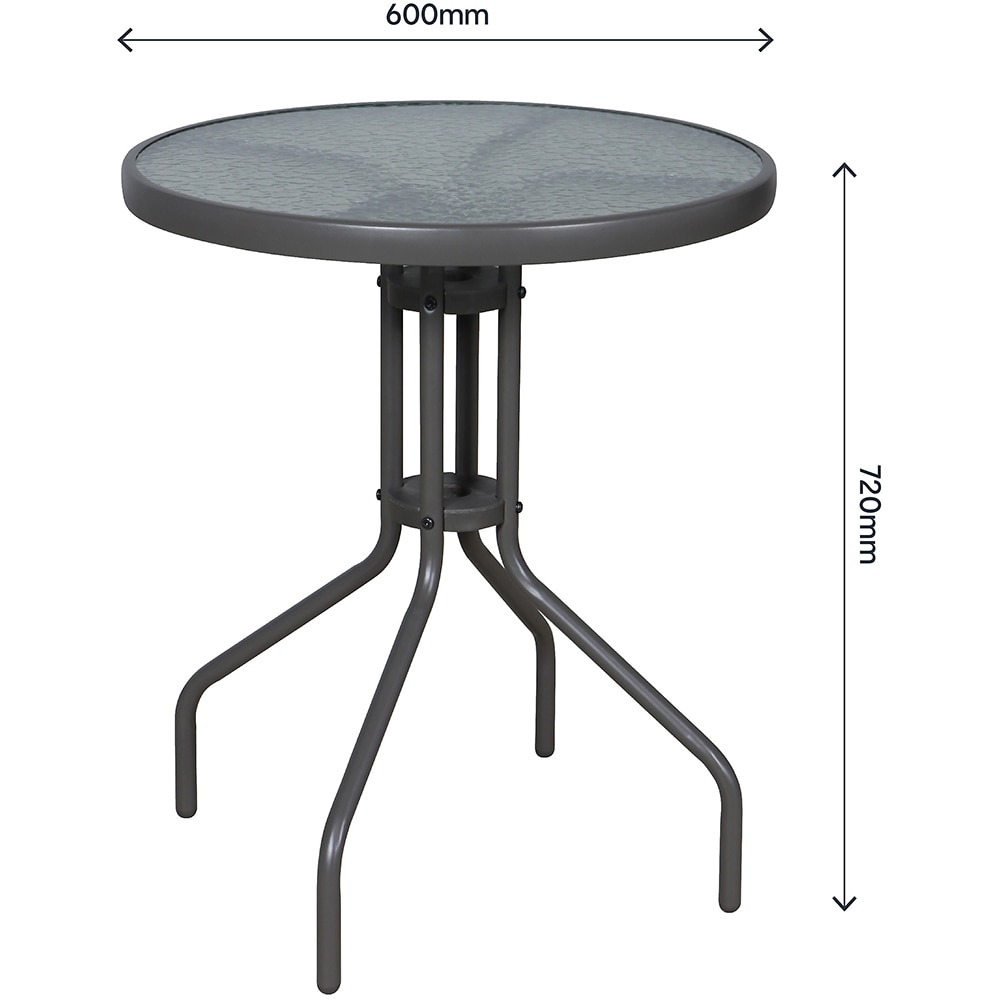 Masa terasa GOODHOME Bari, otel, 60 x 60 x 72 cm, maro