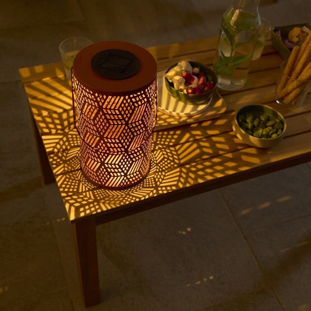 Lampa solara, IP44, 600 mAh, rosu