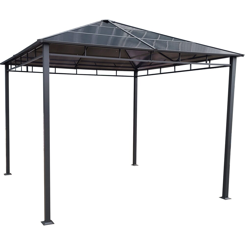 Pavilion gradina Sunshine, metal-policarbonat, 296 x 296 x 268 cm, antracit