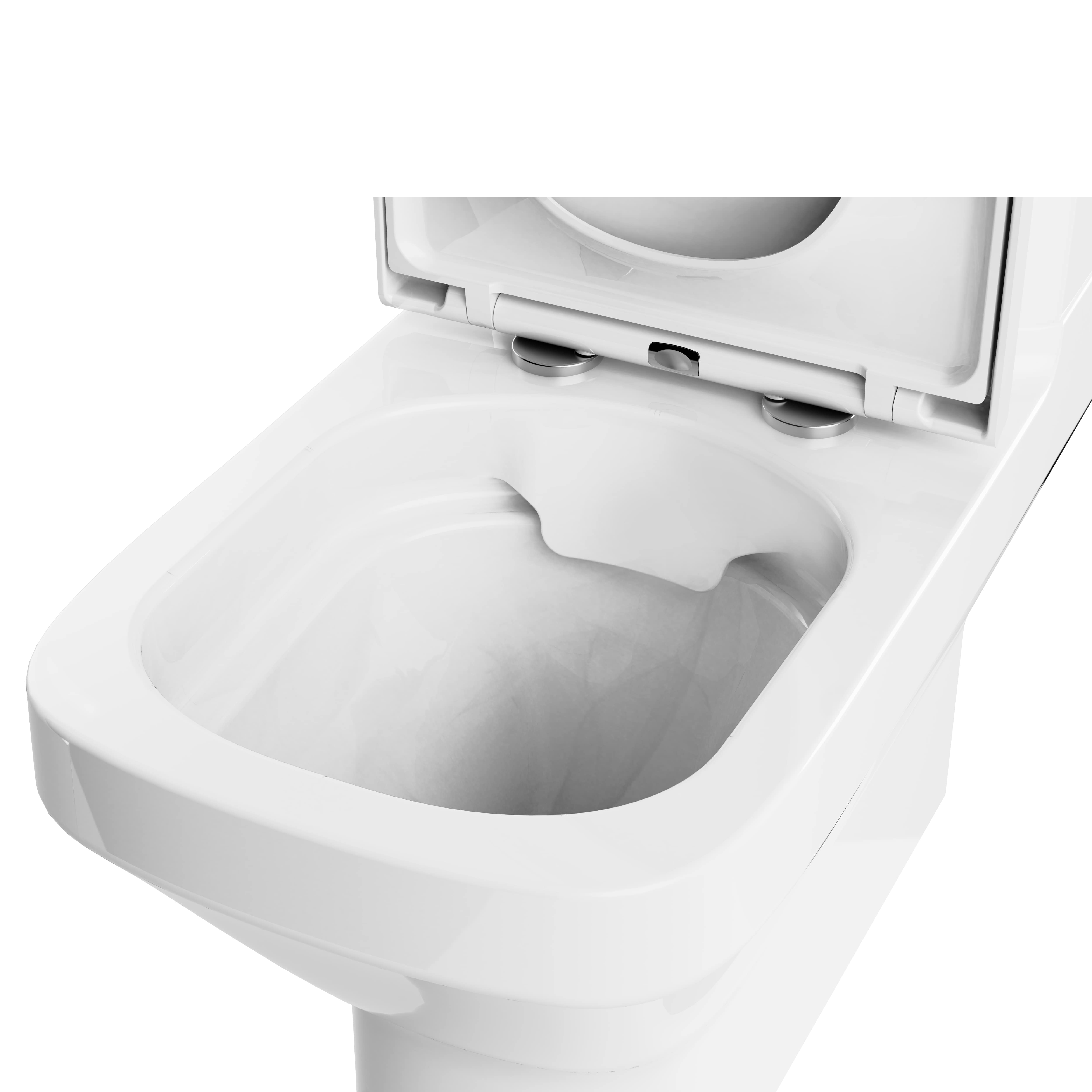 Set vas WC GOODHOME Teesta, ceramica, 36 x 66 x 83 cm, rezervor 3/6 l, capac SoftClose, alb