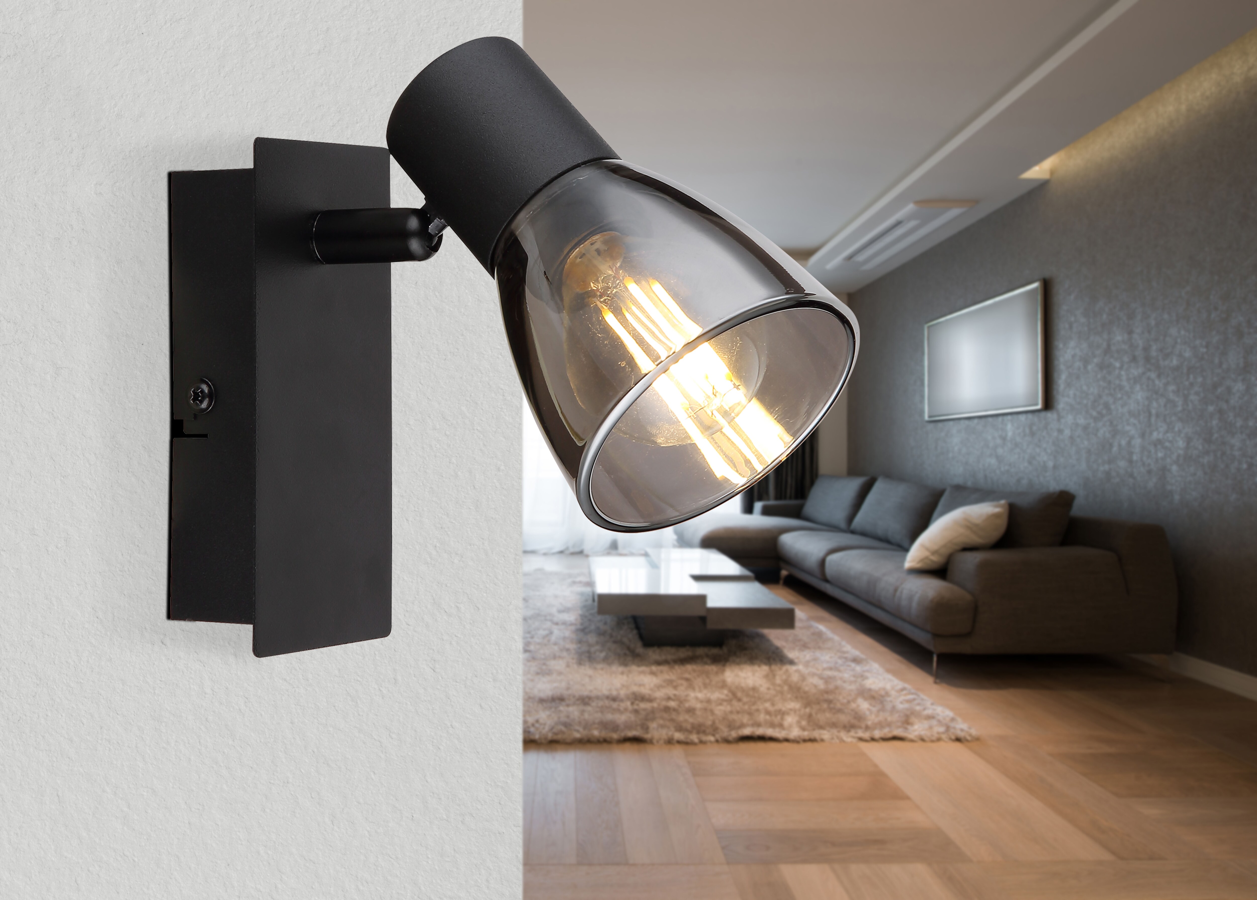 Spot Met Negru Mat 70X140 40W 230V