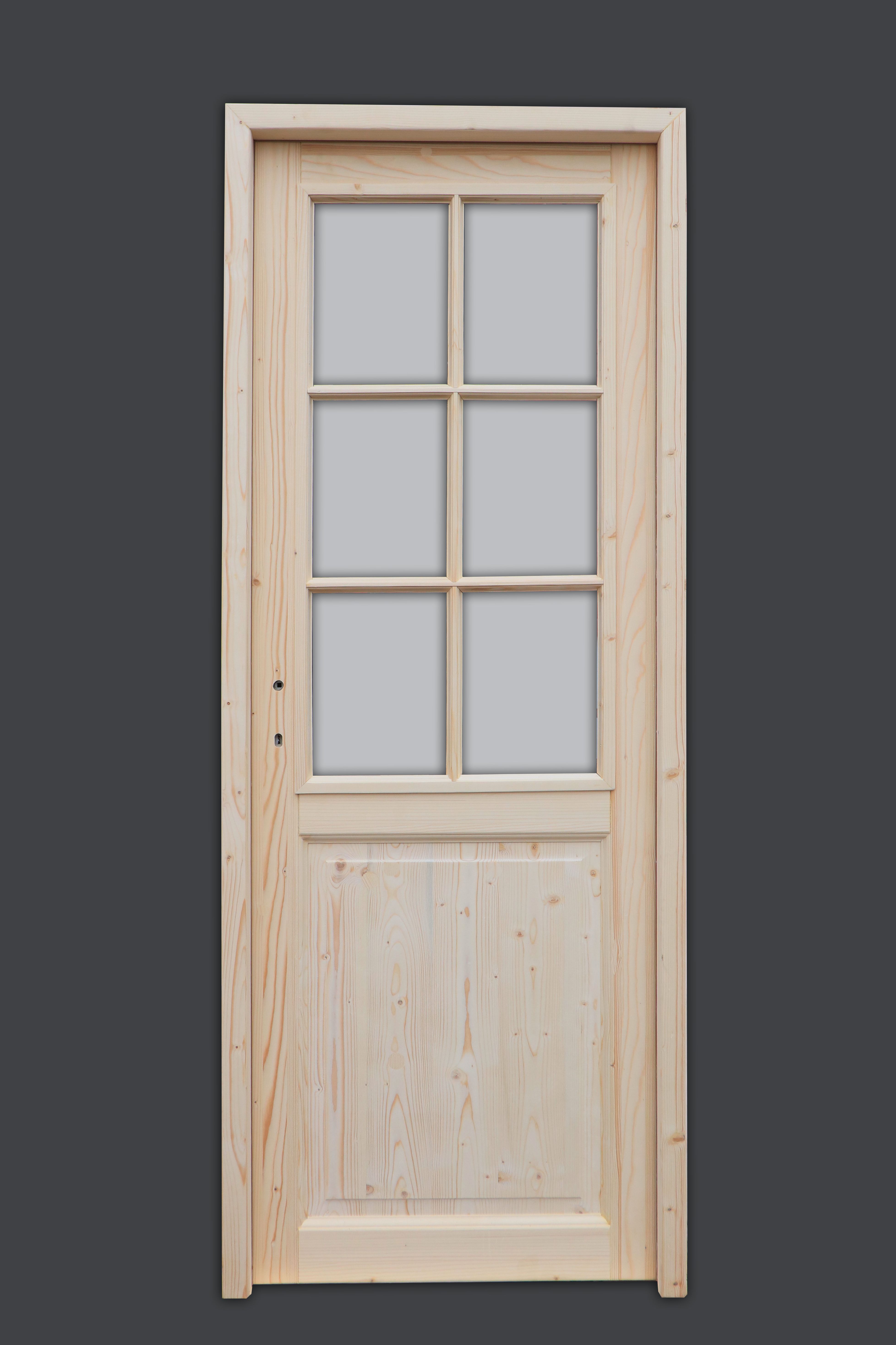 Usa interior WDI Minerva, cu geam, stanga, 88 x 205 cm, maro