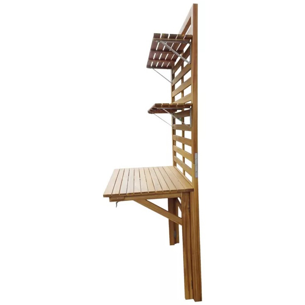 Masa terasa GOODHOME Denia, lemn, 80 x 60.2 x 180 cm, bej