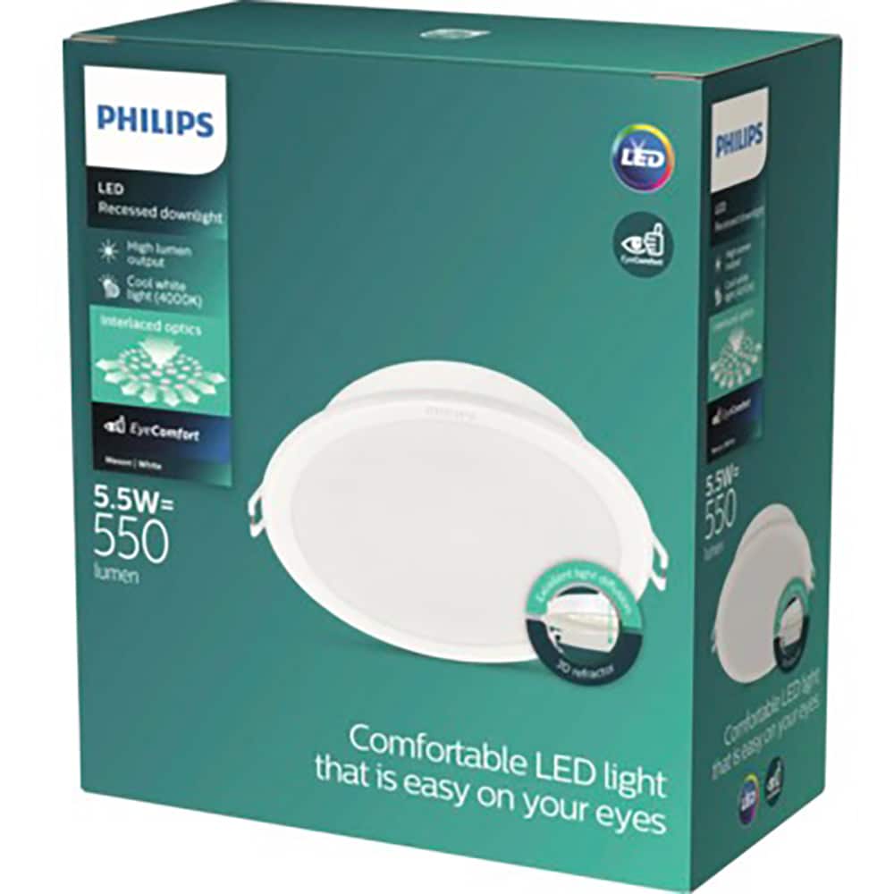 Spot LED PHILIPS Meson, 5.5W, 550lm, IP20, alb