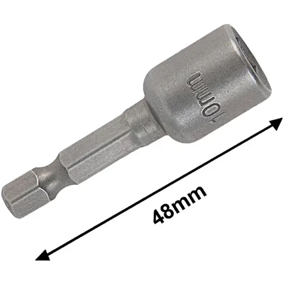 Tubulare hexagonale MAC ALISTER, 10mm, 4buc, argintiu