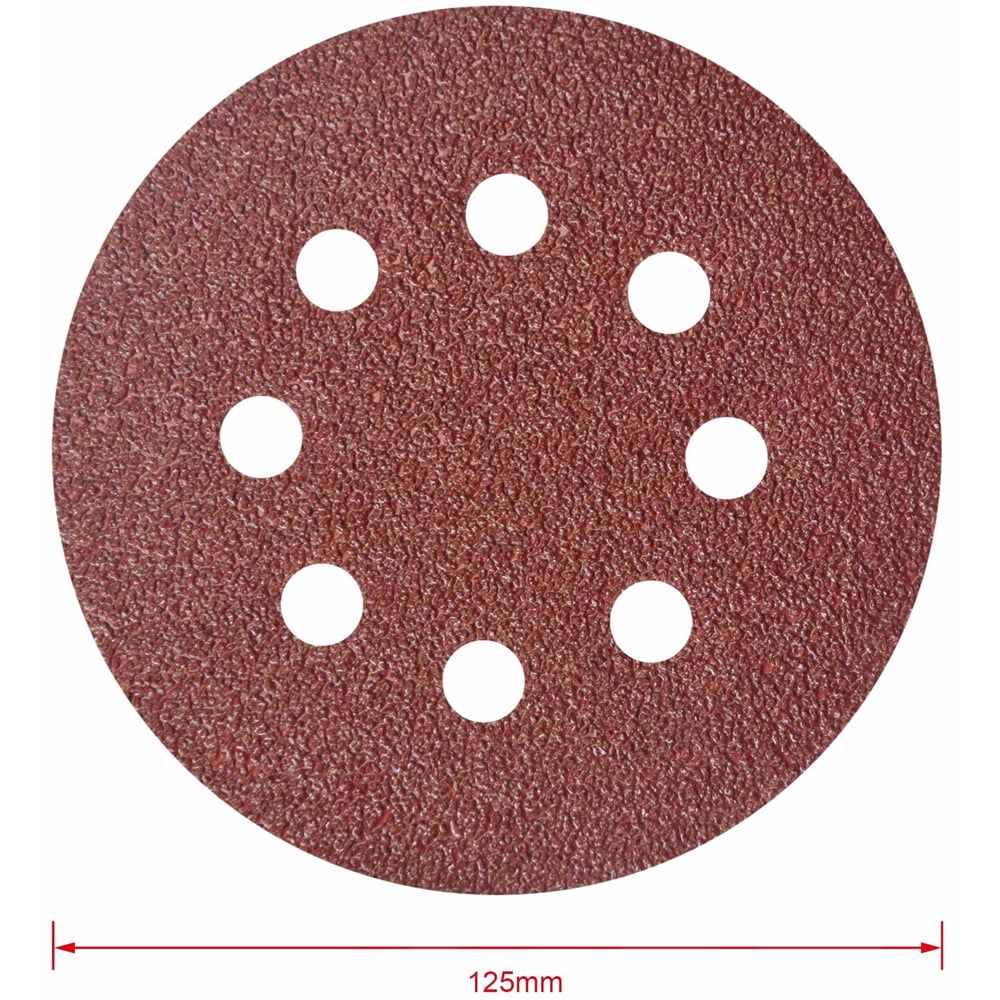 Set foi slefuire MAC ALLISTER, 10 bucati, 125 mm, perforate