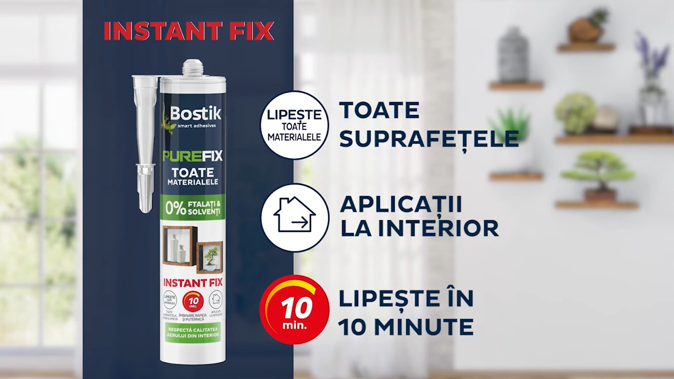 Adeziv instant fix BOSTIK Purefix, 300 ml