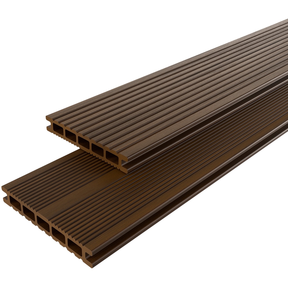 Placa WPC terasa KLIKSTROM Neva, 220 x 14.5 x 2.1 cm, maro inchis