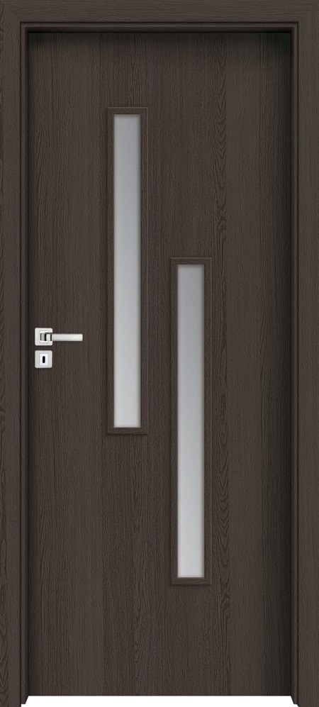 Usa interior INVADO Strada, cu geam, dreapta, MDF, 64.4 x 204 cm, antracit