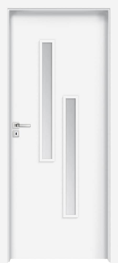 Usa interior INVADO Strada, cu geam, dreapta, MDF, 74.4 x 204 cm, alb