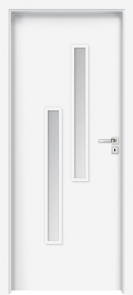Usa interior INVADO Strada, cu geam, stanga, MDF, 84.4 x 204 cm, alb