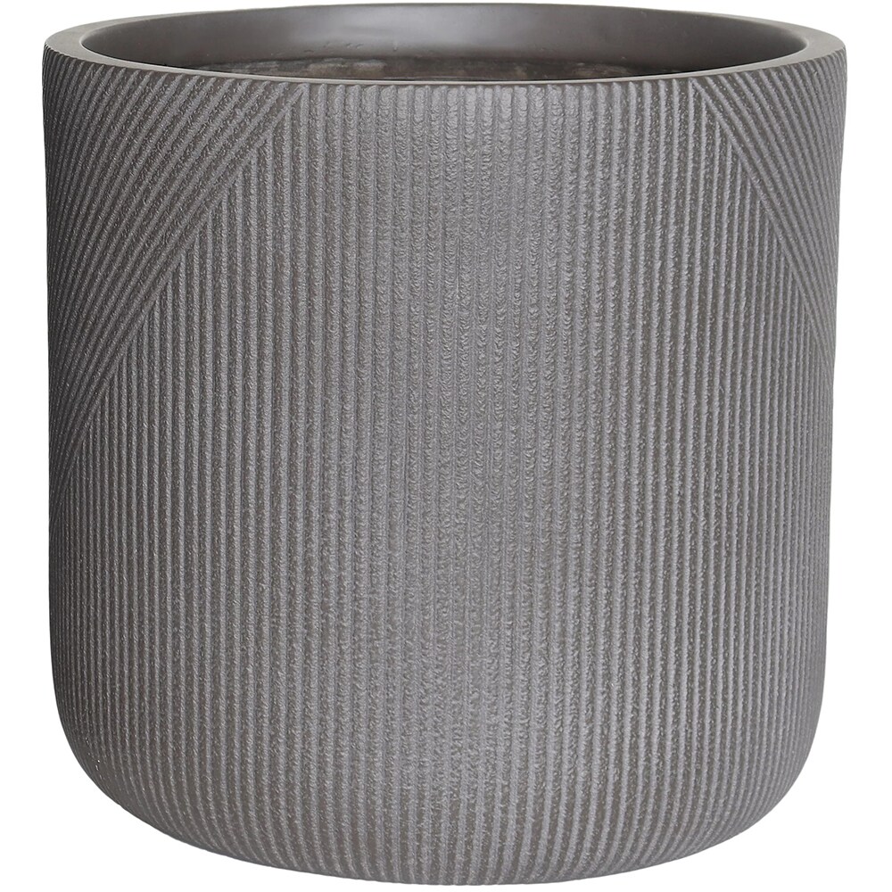 Ghiveci flori VERVE, lut, D 30 cm, gri