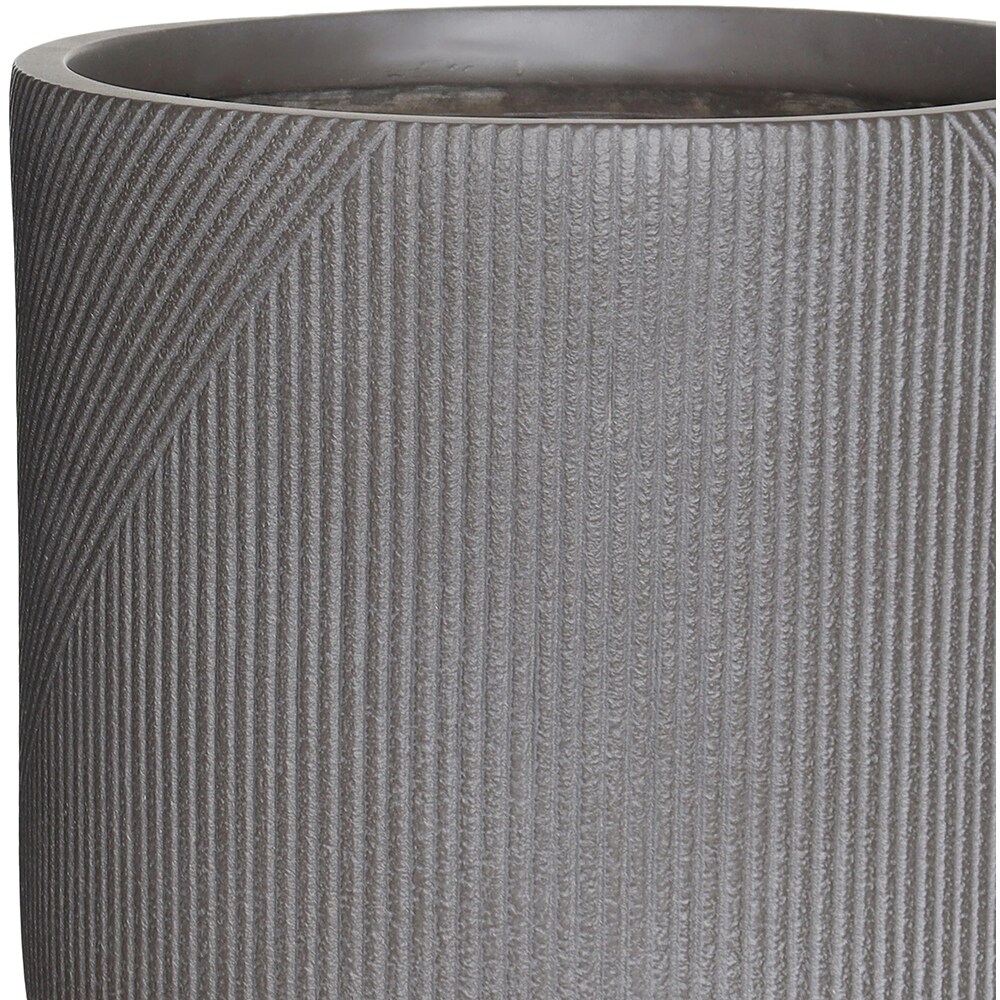 Ghiveci flori VERVE, lut, D 30 cm, gri