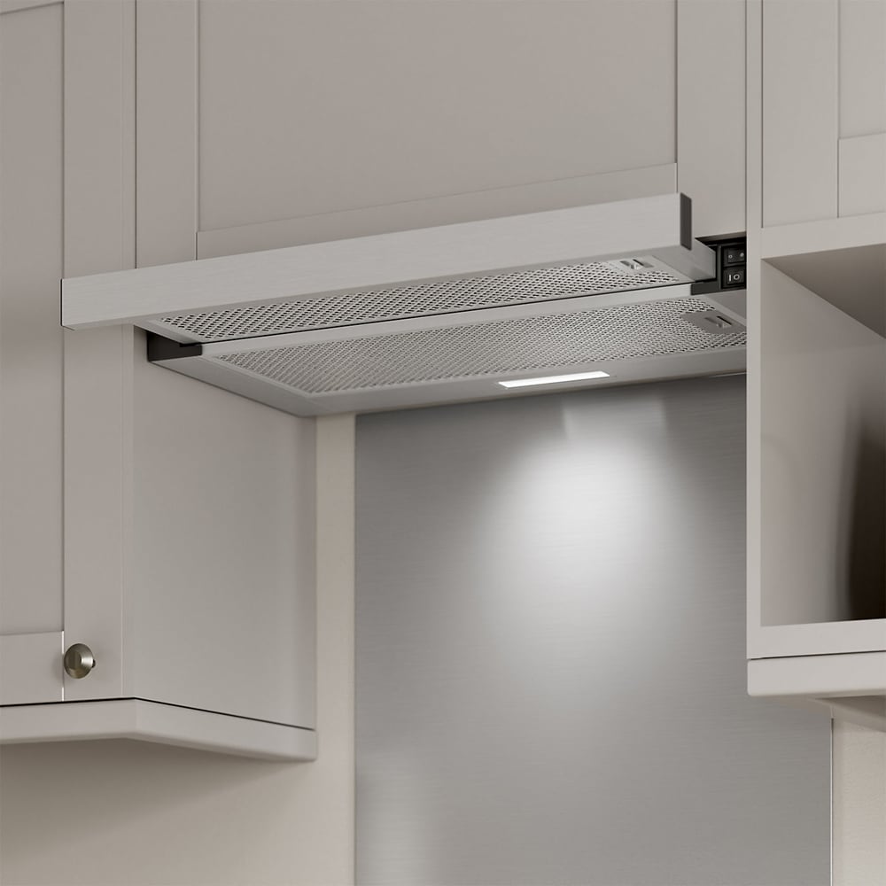 Hota incorporabila telescopica NNTHS60EU, 1 motor, 400 m3/h, L 60 cm, inox