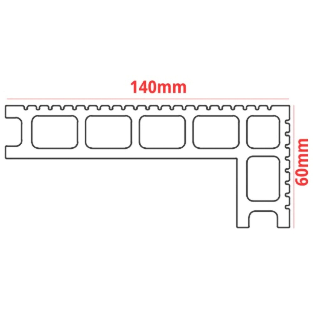 Profil WPC coltar inchidere, 220 x 14 x 6 cm, gri antracit