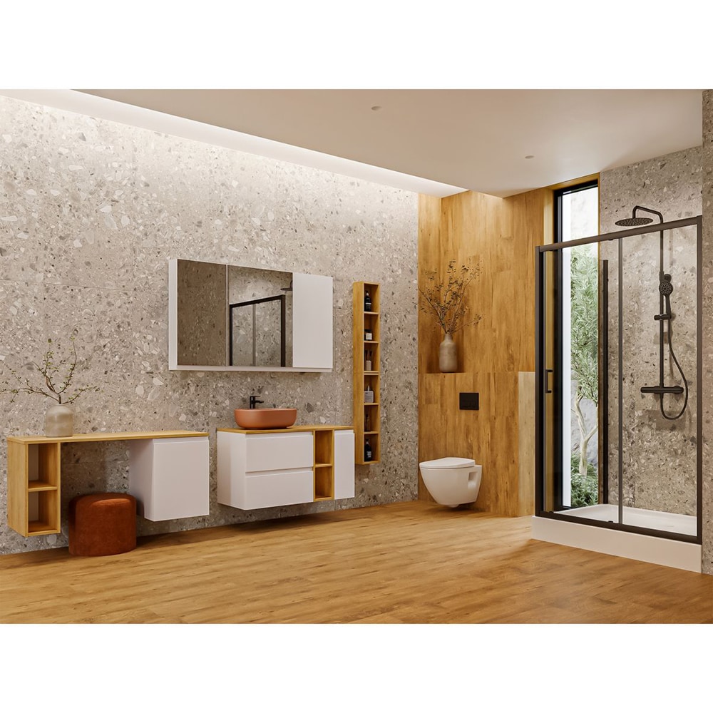 Lavoar pe blat CERSANIT Moduo K116-131, ceramica, 50 x 35.5 x 15 cm, caramiziu