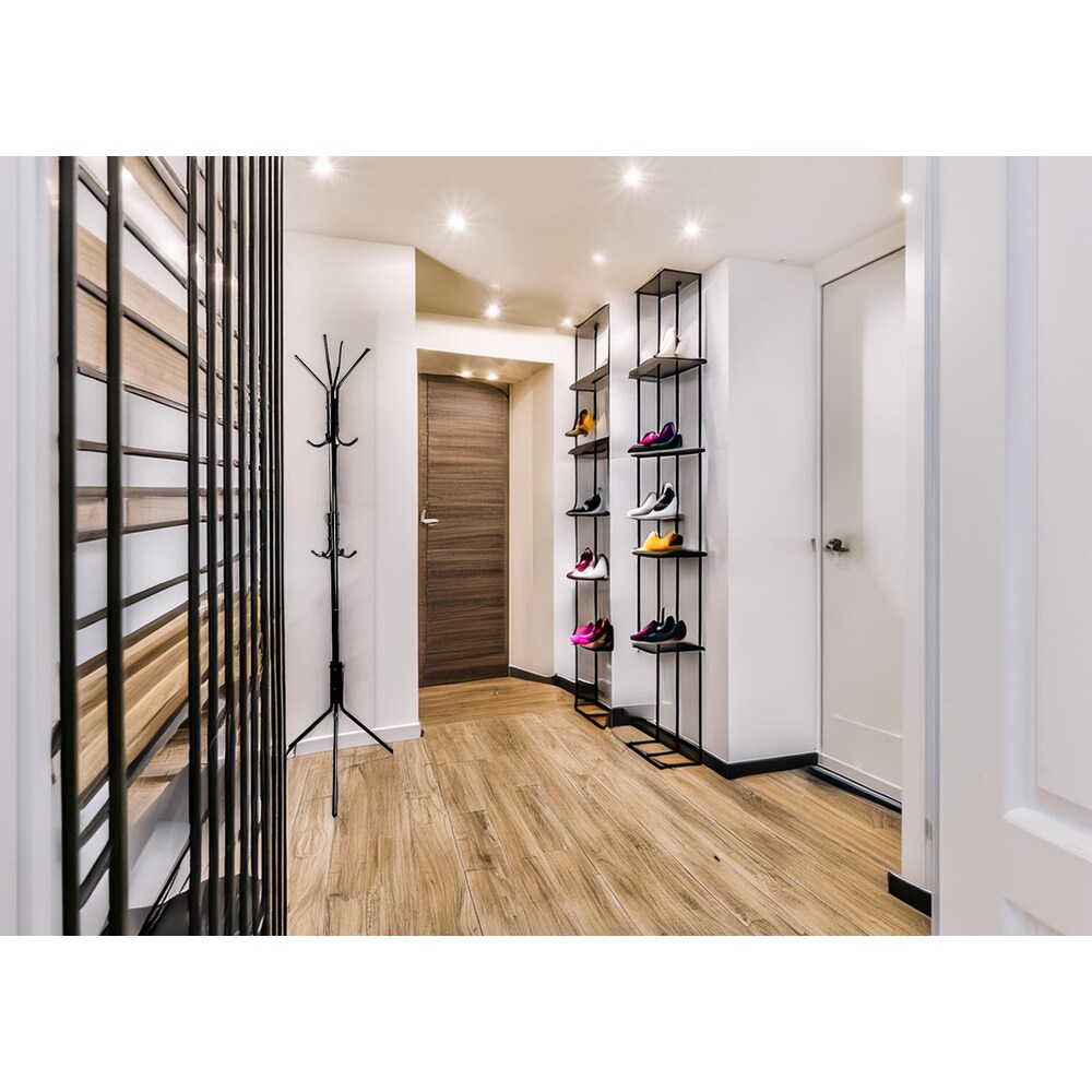 Cuier Kiko, metal, 50 x 50 x 170 cm, negru