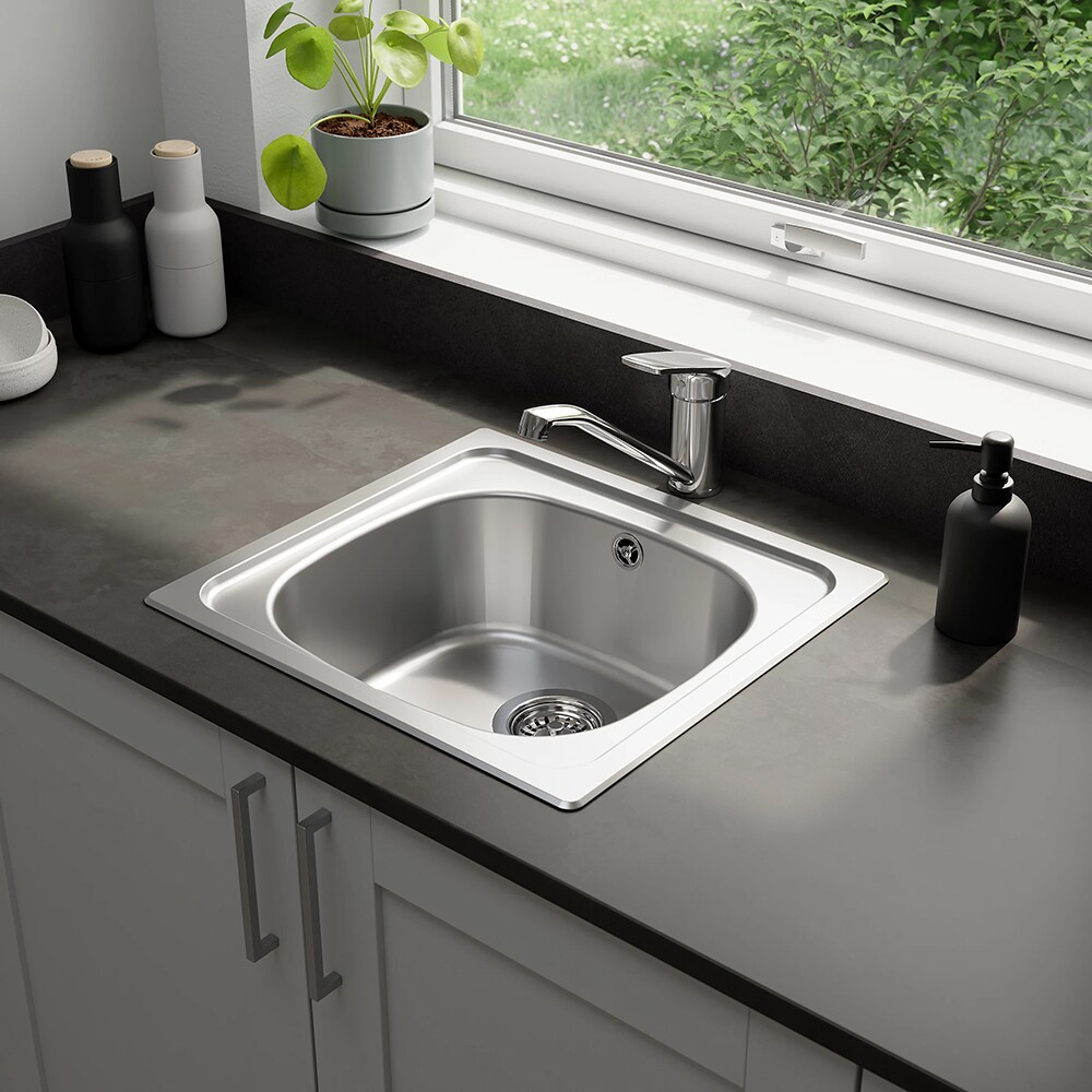 Chiuveta bucatarie Cooke & Lewis Bundt, 1 cuva, inox