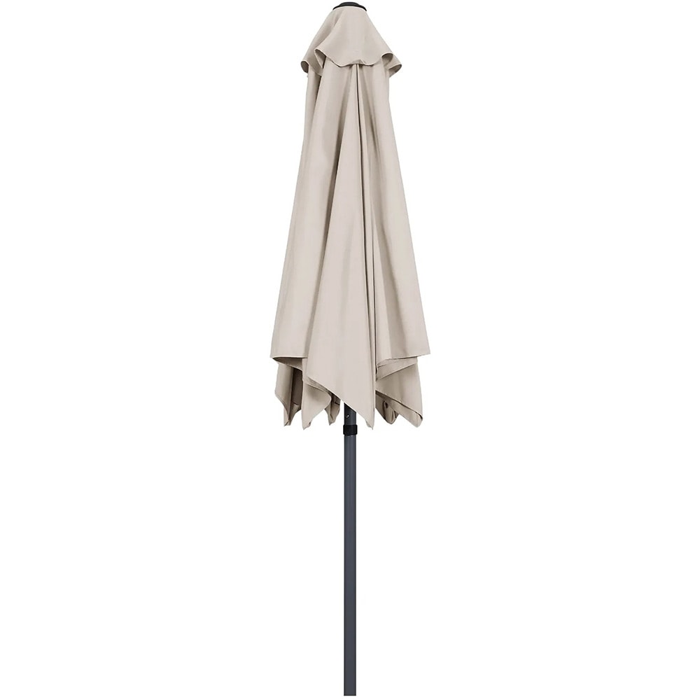 Umbrela gradina inclinabila GOODHOME Kasane, 2.5 m, UPF30, deschidere tip manivela, aluminiu si poliester, bej